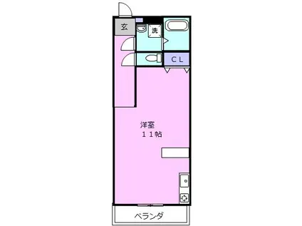 SHALOM SQUARE(ワンルーム/3階)の間取り写真