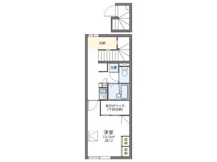 レオパレスKOMOTO邑楽(1K/2階)の間取り写真