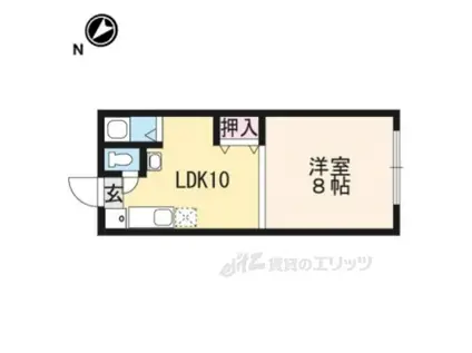 ニューハイツ(1LDK/1階)の間取り写真