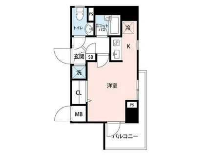 マイナビSTAYミライエ松濤(ワンルーム/6階)の間取り写真