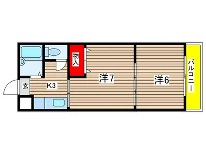 ソフィア(2K/5階)の間取り写真