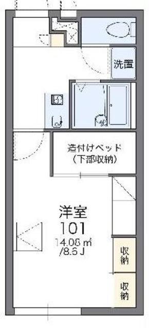 レオパレス幸(1K/1階)の間取り写真