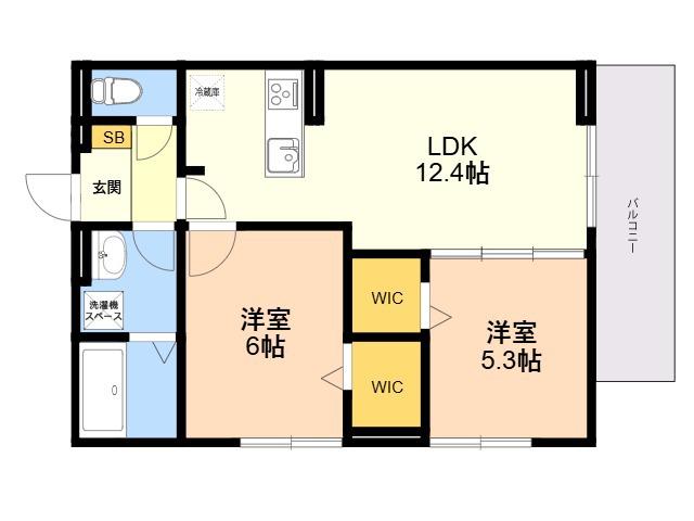 D-ROOM平田台(2LDK/3階)の間取り写真