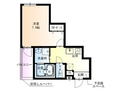 フジパレス尼崎杭瀬II番館(1K/2階)の間取り写真