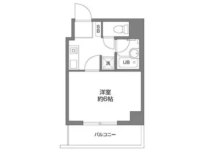 ショパン高輪(1K/4階)の間取り写真