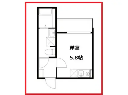 リエトリア(ワンルーム/2階)の間取り写真