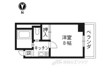 ドエル1号館S・Y(1K/2階)の間取り写真