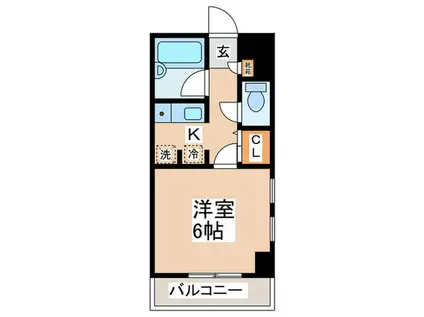 モアリッシェル多摩ニュ―タウン(1K/2階)の間取り写真