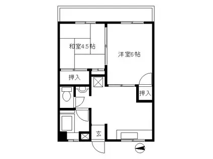 ハイムスワマ(2DK/3階)の間取り写真