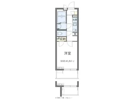 京急本線 雑色駅 徒歩14分 4階建 築8年(1K/1階)の間取り写真
