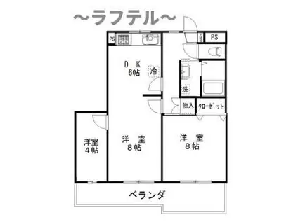 ファミリーシップ小手指台(3DK/2階)の間取り写真