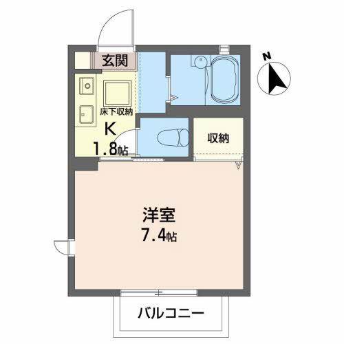 ディアス池ノ台(1K/1階)の間取り写真