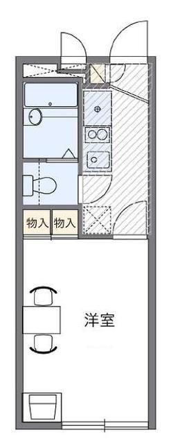 レオパレスAMOURII(1K/3階)の間取り写真