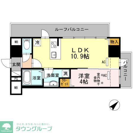 JP NOIE 早稲田(1LDK/7階)の間取り写真