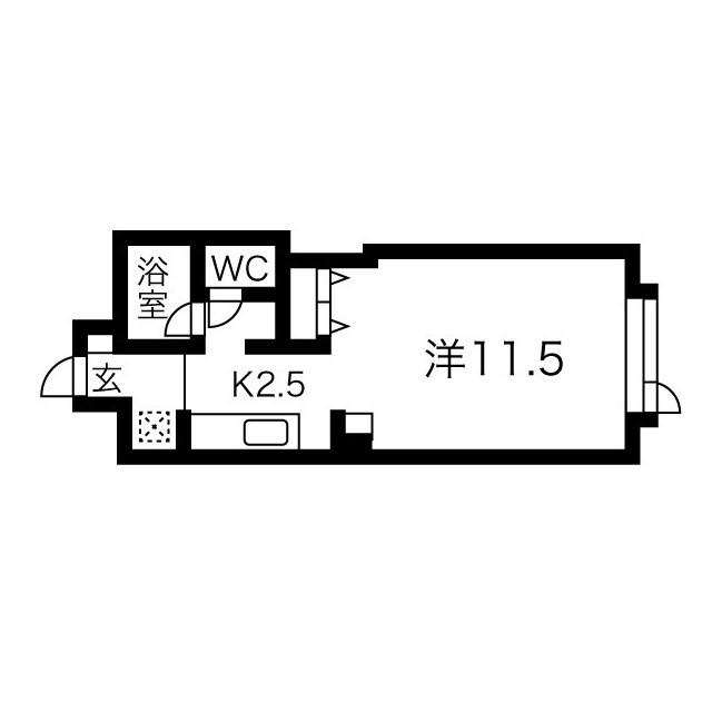 藤井ビルひばりが丘(1K/8階)の間取り写真