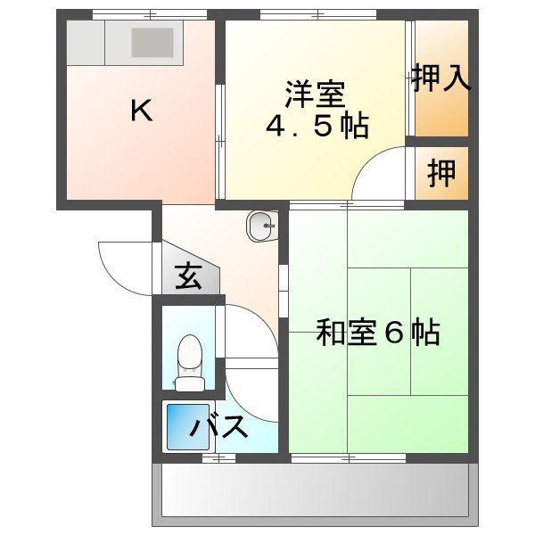 D.D.BLD(2K/3階)の間取り写真