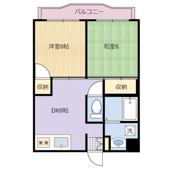 プラスニシジマ(2DK/2階)の間取り写真