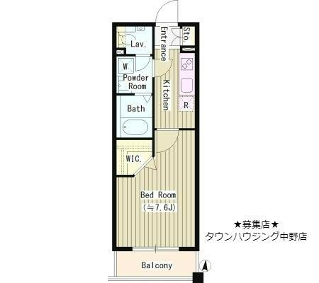 フォレスト東高円寺(1K/4階)の間取り写真