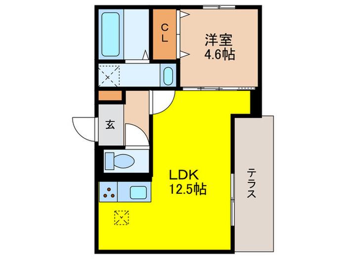 D-RESIDENCE辻子(1LDK/1階)の間取り写真