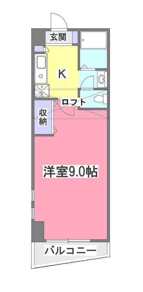 S梅園ビル(1K/3階)の間取り写真