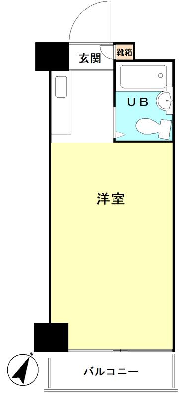 中銀日本橋マンシオン(ワンルーム/5階)の間取り写真