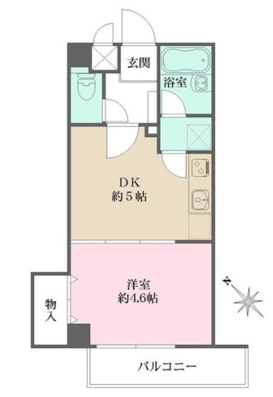 N TSGARDEN目黒(1DK/2階)の間取り写真
