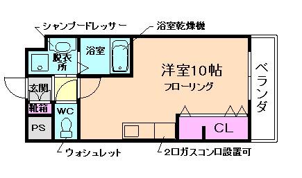 PETIT VERT千里(ワンルーム/5階)の間取り写真