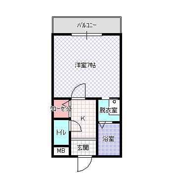 マイトレーヤ・ハイツ(1K/3階)の間取り写真