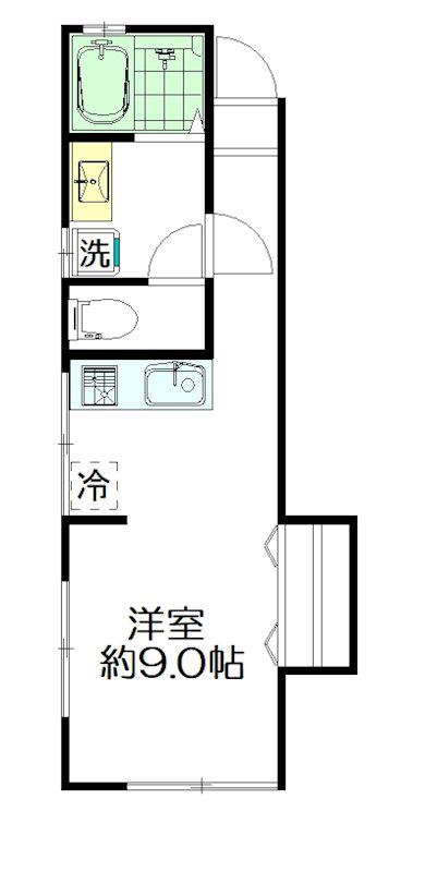 ルシェンテ新小岩(ワンルーム/2階)の間取り写真
