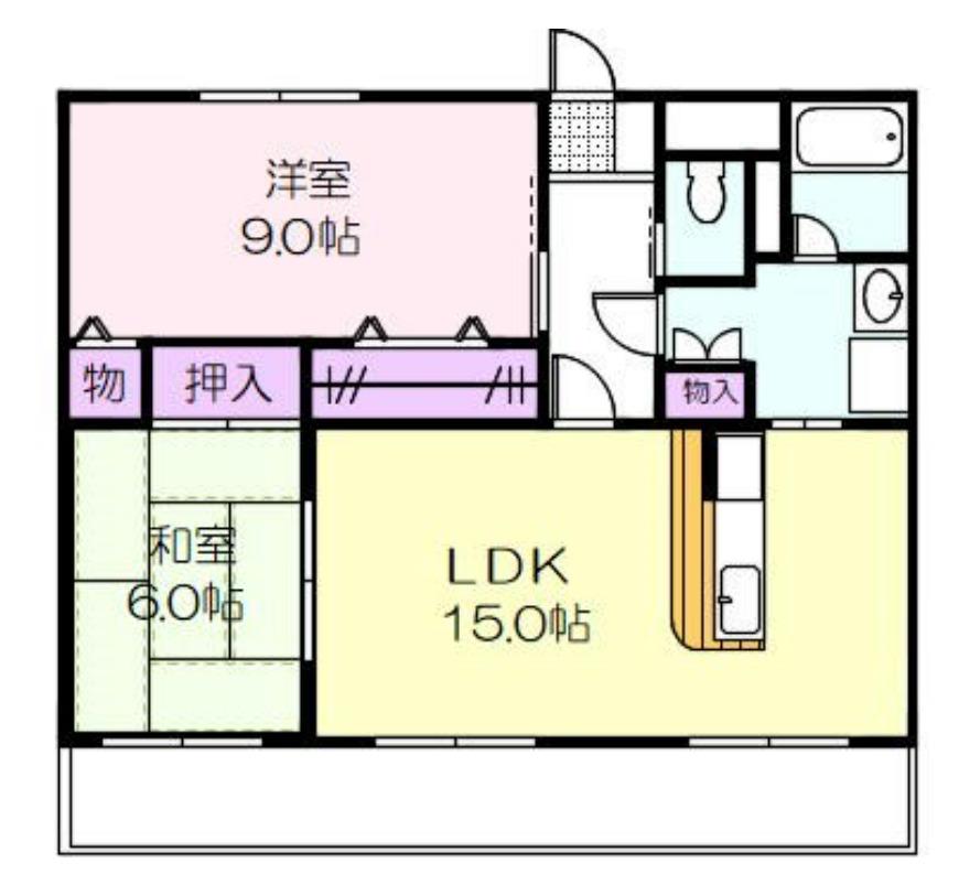 ロイヤルハイツ壱番館(2LDK/1階)の間取り写真