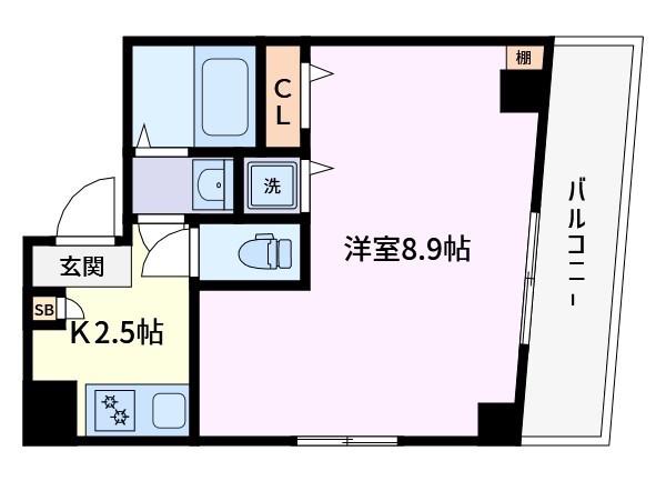 SUNRISE N(1K/4階)の間取り写真