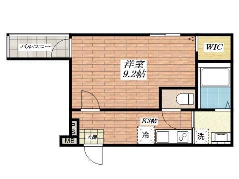 フジパレス阪急茨木北II番館(1K/1階)の間取り写真