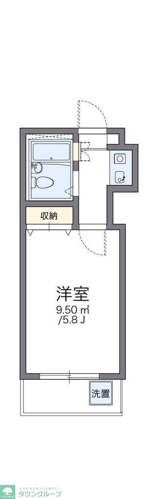 レオパレス吉川第7(1K/2階)の間取り写真