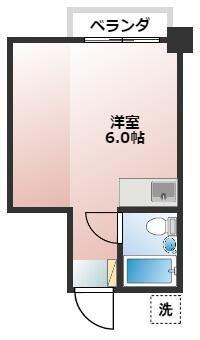 ヴィラ青山(ワンルーム/3階)の間取り写真