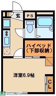 レオパレスエヌファミール(1K/1階)の間取り写真