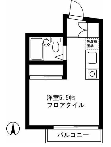 プリムラハセビル(ワンルーム/5階)の間取り写真