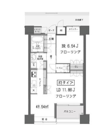 ガーデン蒲田(1LDK/8階)の間取り写真