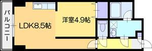 SUNSILK PEARL(1LDK/5階)の間取り写真