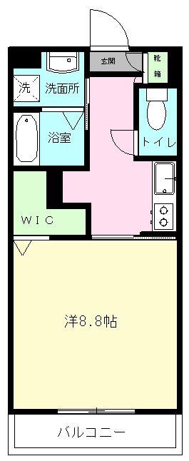 シュッド泗水(1K/1階)の間取り写真