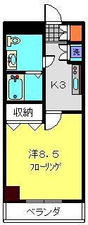 モンセラート横浜関内(1K/6階)の間取り写真