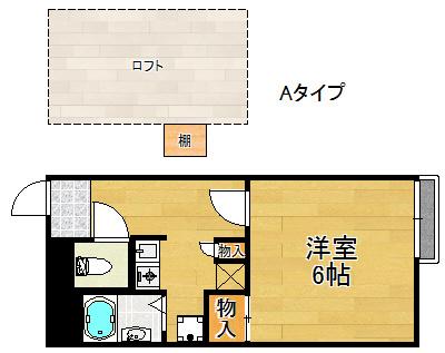 レオパレスマイス(1K/2階)の間取り写真