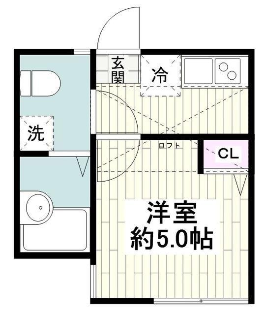 アルクール(1K/1階)の間取り写真