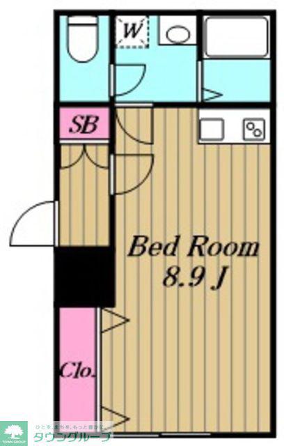 LEGALAND 三軒茶屋(1LDK/1階)の間取り写真
