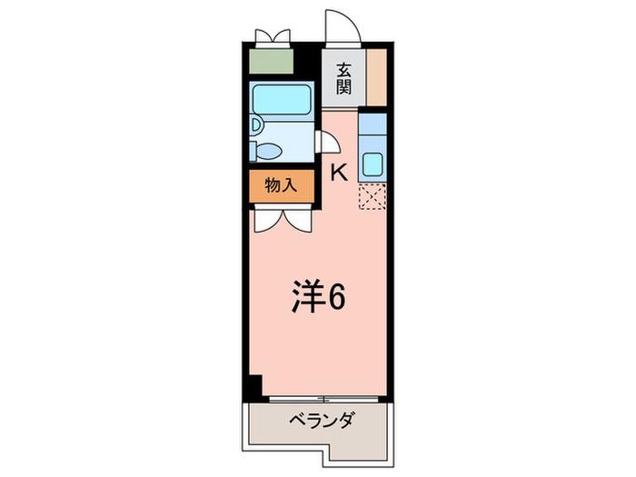 メモリー甲南(ワンルーム/3階)の間取り写真
