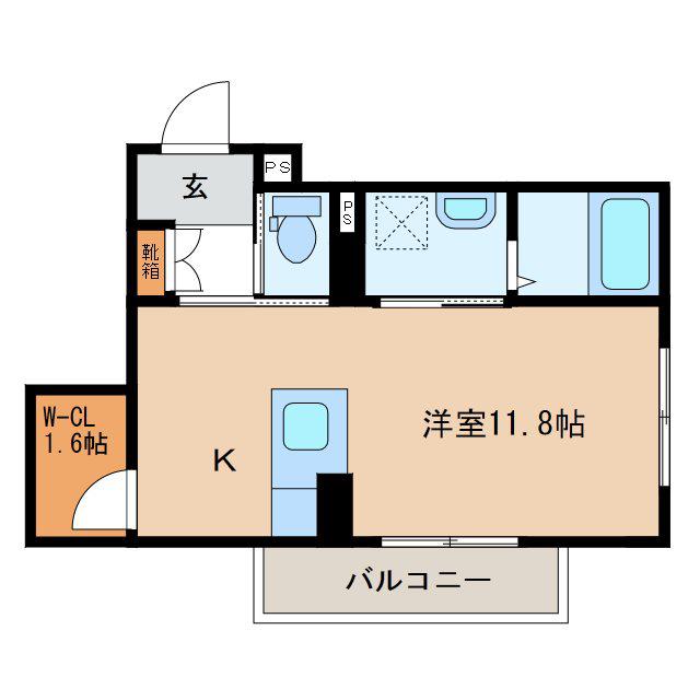 ROYAL ECLAIR(ワンルーム/3階)の間取り写真