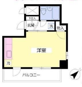 メゾンいまいち B(ワンルーム/2階)の間取り写真