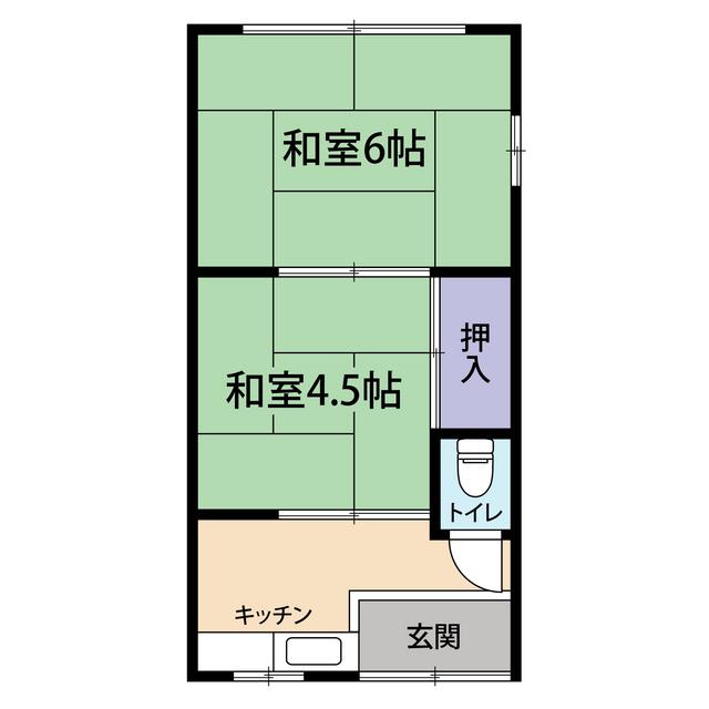 今川文化(2K/2階)の間取り写真