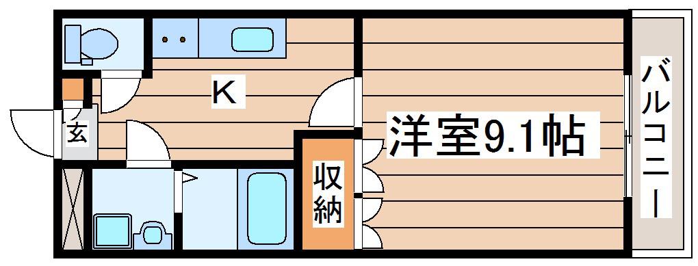 セレッソ(1K/1階)の間取り写真