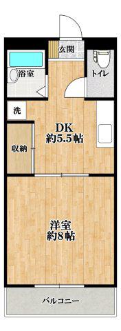 センチュリーハイツ(1DK/1階)の間取り写真