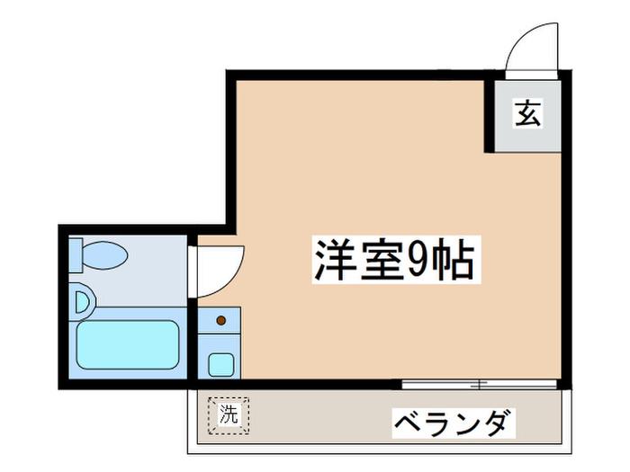 鈴木コーポ(ワンルーム/2階)の間取り写真
